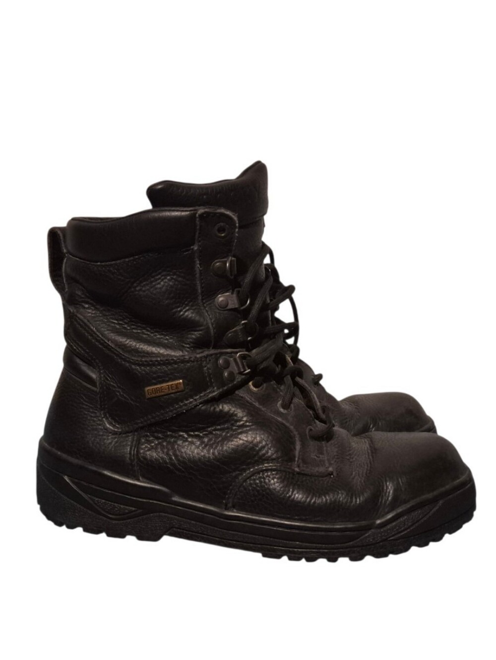 Rocky Black Leather Lace-Up Combat Boots Men's Size 10M, Made In U.S.A.